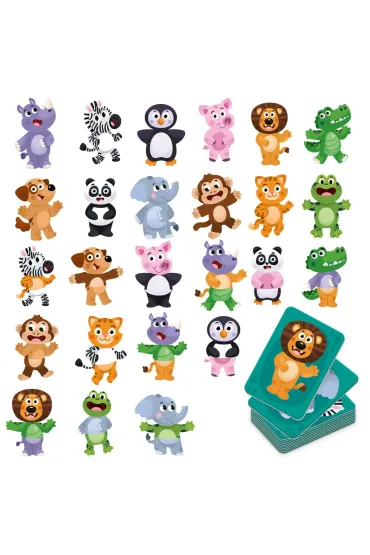 Puzzle Uk�adanka magnetyczna Zabawne zwierz�ta w ZOO Roter Kafer