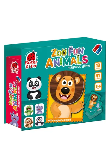 Puzzle Uk�adanka magnetyczna Zabawne zwierz�ta w ZOO Roter Kafer