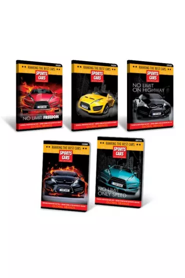 Top-2000 Zeszyt A5 Sports cars kratka 16 kartek