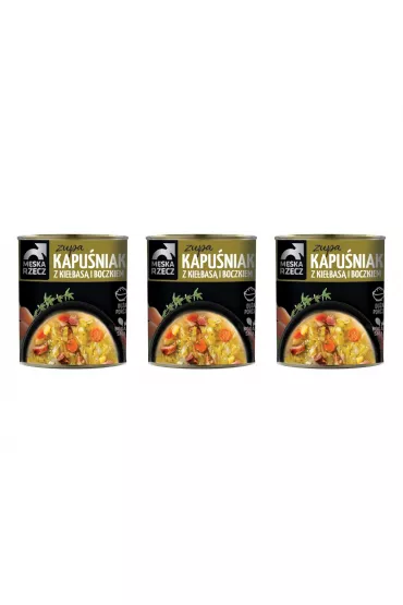 Mska Rzecz Danie gotowe Kapuniak z kiebas i boczkiem zestaw 3 x 810 g