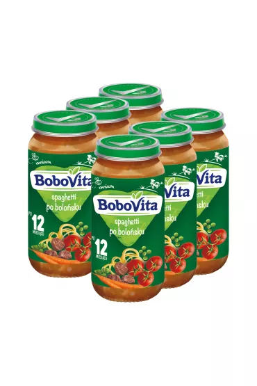 BoboVita Obiadek Spaghetti po bolosku po 12 miesicu zestaw 6 x 250 g