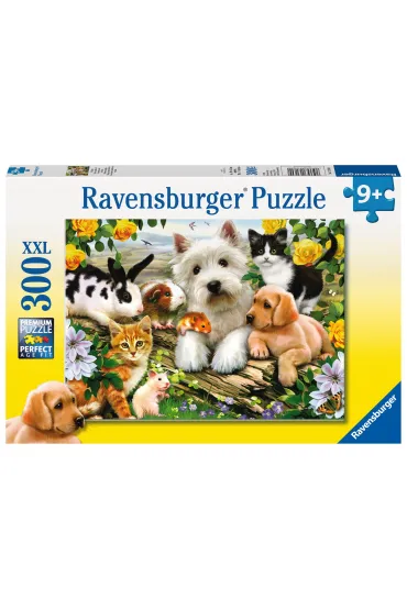 Puzzle 300 el. XXL Szcz�liwe zwierz�ta Ravensburger