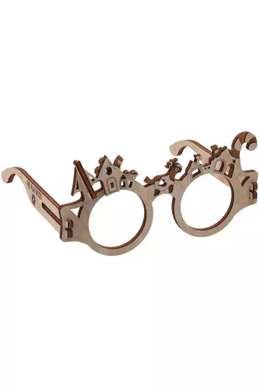 Drewniane Puzzle 3D - Okulary Domki Robotime