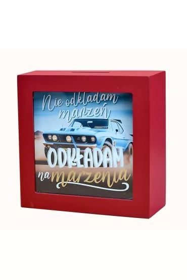 Skarbonka na marzenia auto Kukartka