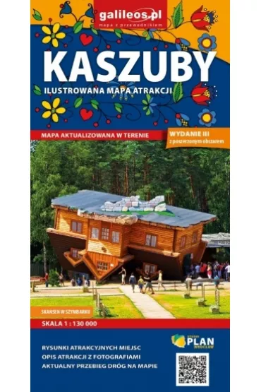 Kaszuby. Ilustrowana mapa atrakcji 1:130 000