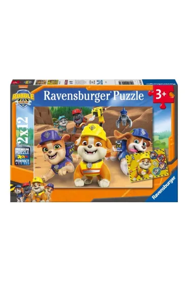 Puzzle dla dzieci 2x12 el. 2D Rubble i jego ekipa Ravensburger