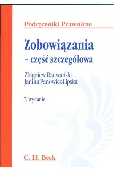 Zobowi�zania cz�� szczeg�owa - Zbigniew Radwa�ski