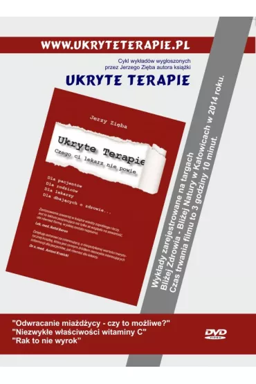Ukryte terapie - wyk�ady (DVD) - Jerzy Zi�ba