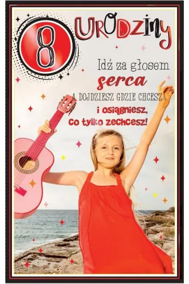 AbCard Kartka okoliczno�ciowa Urodziny 8 dziewczynka