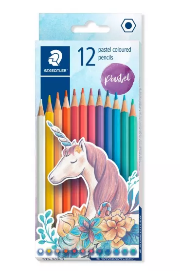 Staedtler Kredki o��wkowe PASTEL, sze�ciok�tne 12 szt.