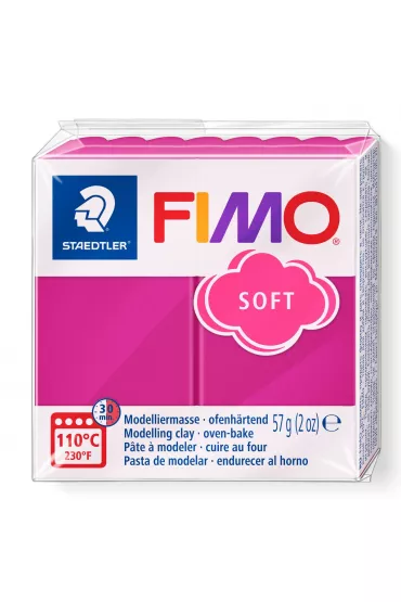Staedtler Masa plastyczna termoutwardzalna Soft, amarantowa, 57g, kostka
