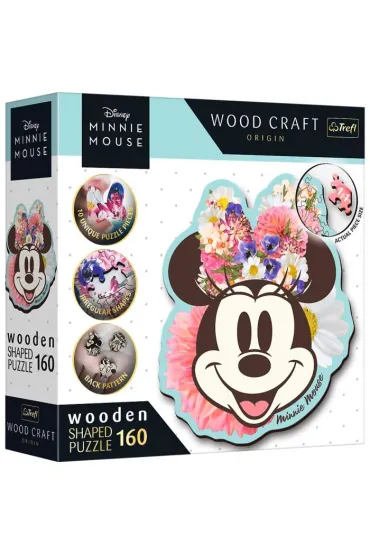 Puzzle drewniane 160 el. Stylowa Myszka Minnie Trefl