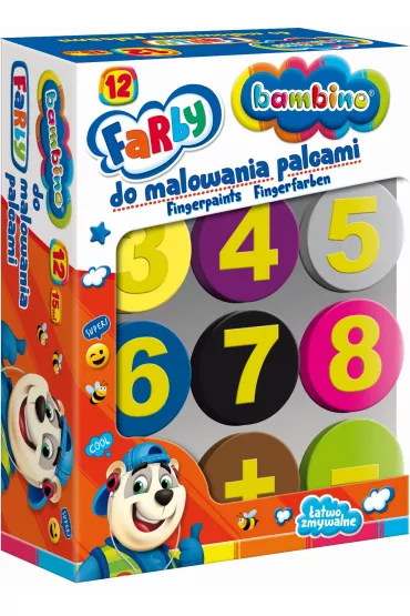 St. Majewski Farby do malowania palcami Bambino 12 kolorw, 15 ml