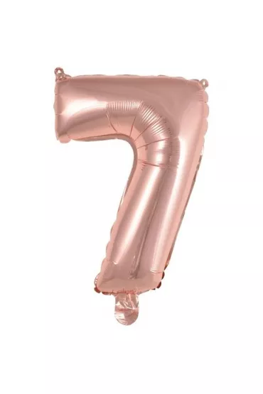 Amscan Balon foliowy mini cyfra 7 r�owe z�oto 30x40cm