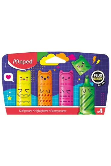 Zakre�lacz mini. Kawai Fluo 4 szt.