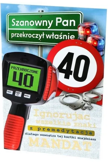 Yeku Karnet Urodziny 40