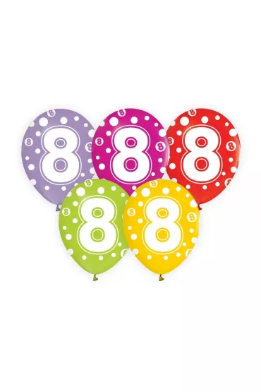 Godan Balony cyfra 8 30 cm