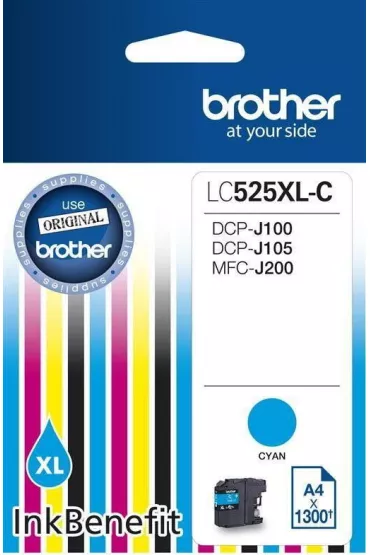 Brother Tusz LC525XLC CYAN 1300 do DCPJ100 DCPJ105