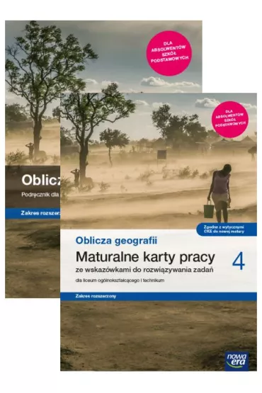 Pakiet Oblicza geografii 4. Podr�cznik i maturalne karty pracy dla liceum og�lnokszta�c�cego i technikum. Zakres rozszerzony. Szko�y ponadpodstawowe - Marcin �witoniak, Tomasz Rachwa�, Pawe�  Kroh, Czes�aw Adamiak