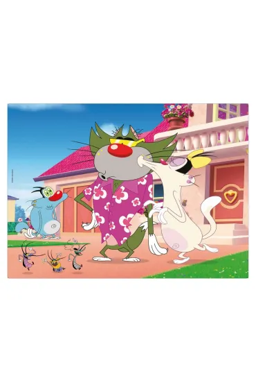 Puzzle dwustronne 108 el. Oggy i karaluchy Lisciani