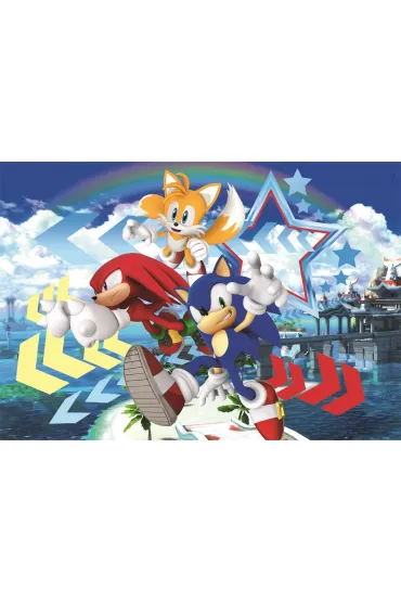 Puzzle 104 el. SuperColor. Sonic Clementoni