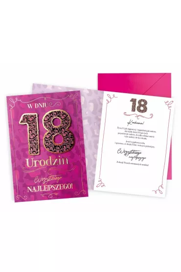 Kukartka Karnet Urodziny 18
