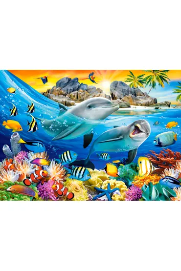 Puzzle 100 el. Dolphins in the Tropics Castorland