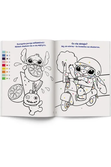 DISNEY STITCH. KOLOROWANKA WED�UG KODU