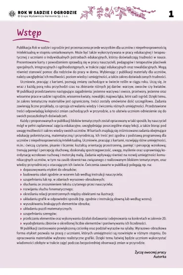 Rok w sadzie i ogrodzie materia�y dla uczni�w z niepe�nosprawno�ci� Poznaj� pytam wiem - Marta P�gowska