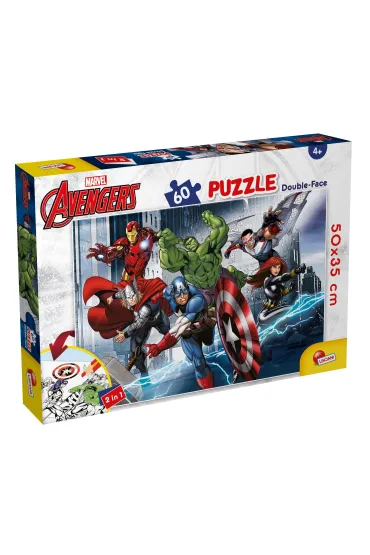 Puzzle 60 el. Double-face Avengers Lisciani