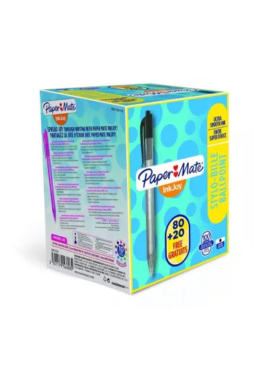 Paper Mate D�ugopis automatyczny P-Mate InkJoy 100 RT czarny 100 szt.