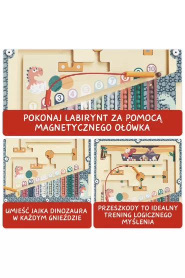 Labirynt magnetyczny Jaja dinozaura - 36 m+ Top Bright