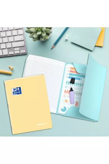 Oxford Zeszyt Easybook Pastel A5 z marginesem linia 60 kartek