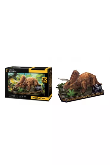 Puzzle 44 el. 3D National Geographic Triceratops Dante