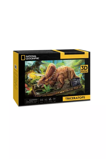 Puzzle 44 el. 3D National Geographic Triceratops Dante