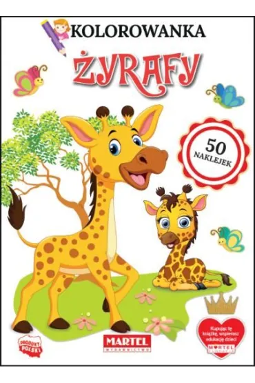Kolorowanka z naklejkami. �yrafy