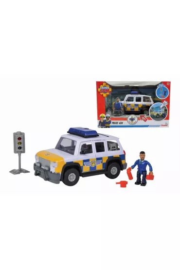 Jeep policyjny z figurk�. Stra�ak Sam Simba