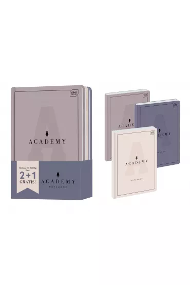 Interdruk Zestaw brulion�w A5 Academy 2+1 gratis kratka 96 kartek 3 szt.