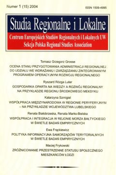 Studia regionalne i lokalne 1/2004