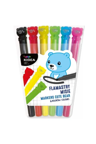 Derform Flamastry misie 6 szt.