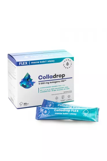 Aura Herbals Colladrop Flex kolagen morski 5000 mg Suplement diety 30 x 6.5 g