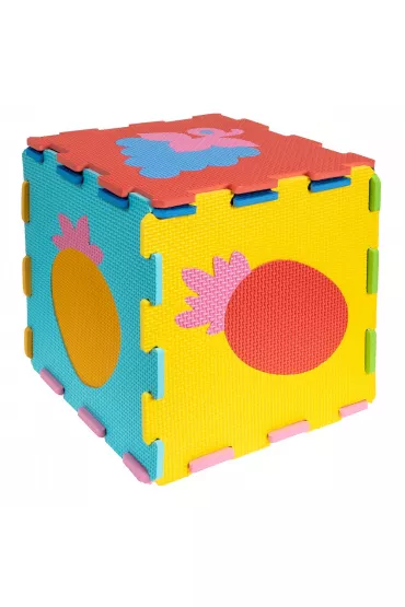 Puzzle piankowe mata Owoce  29x29 9el. SMILY PLAY SP84355