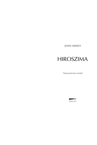 Hiroszima - John Hersey