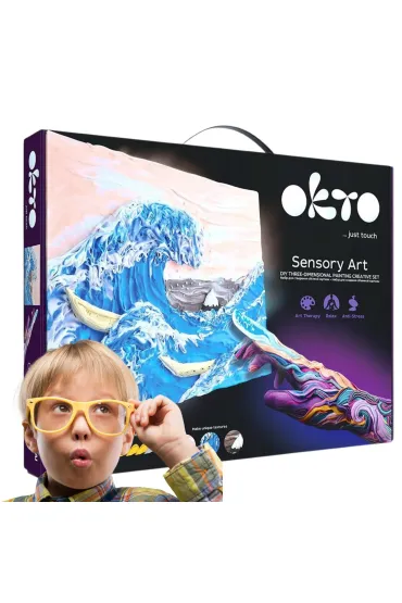 Sensory Art Okto Zestaw kreatywny - Wielka fala w Kanagawie 30x40 cm