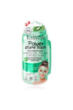Eveline Cosmetics Power Shake Mask oczyszczajca bio maseczka-peeling z probiotykami 10 ml