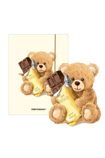 Narcissus Teczka A4 z gumk� - Teddies& Mi� z czekolad�