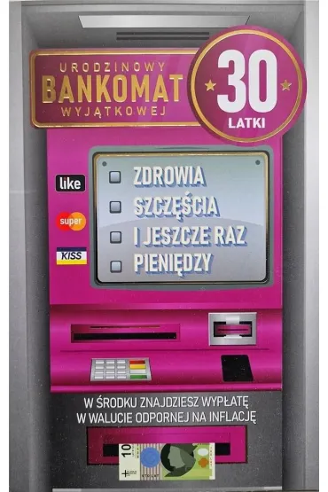 Yeku Karnet Urodziny 30 damskie