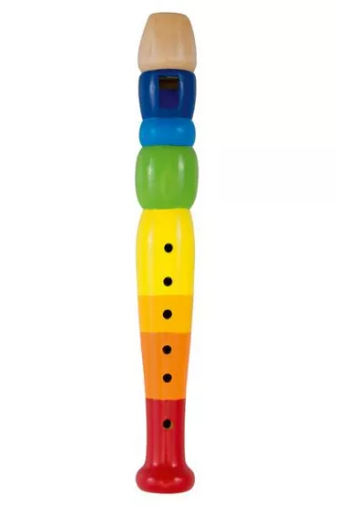 Goki Drewniany, kolorowy flet 20 cm