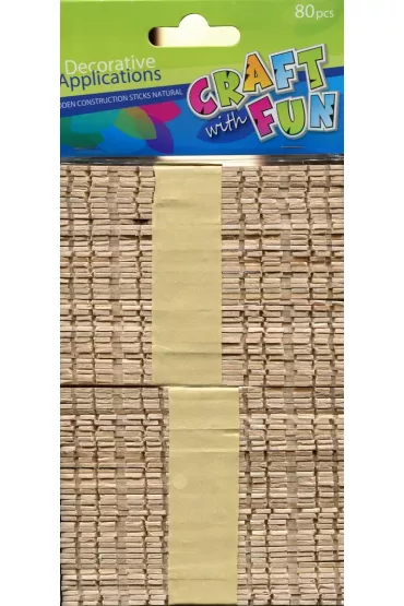 Craft with Fun Ozdoba dekoracyjna drewniane patyczki wycinane 80 szt.