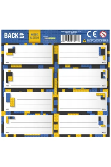 Derform Nalepki na zeszyty BackUp 25 szt.